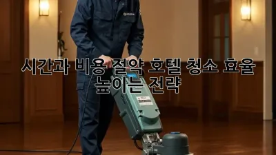 시간과 비용 절약! 호텔 청소 효율 높이는 전략