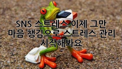 SNS 스트레스 이제 그만! 🧘‍♀️ 마음 챙김으로 스트레스 관리 시작해봐요
